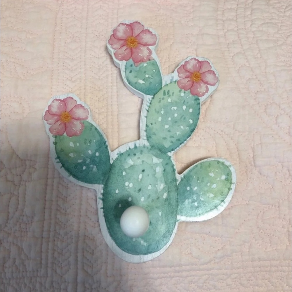 Cactus wooden wall art